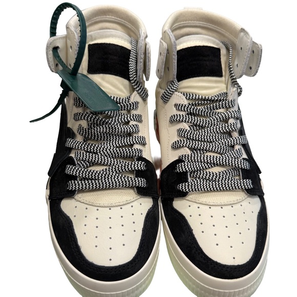 Off-White Vulcanized High Top Floating Arrow iWhite/Black/Red Size US M5/W7 EU38 - Picture 1 of 14